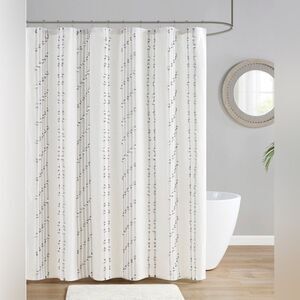 Ink+Ivy Kara 72" x 72" Cotton Jacquard Shower Curtain